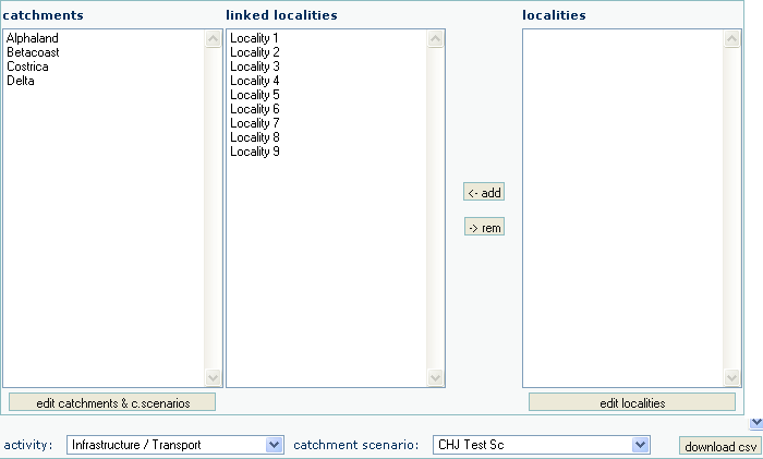 Growth Data Catchment Screen