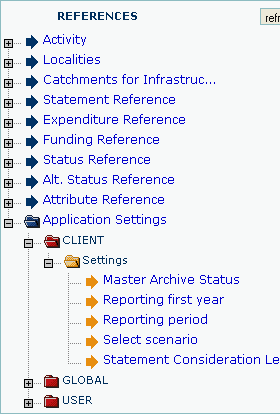 Selection Application Settings