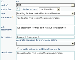 Statement References with Keywords