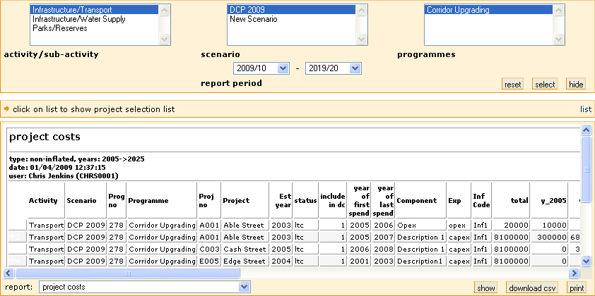 Report Lists